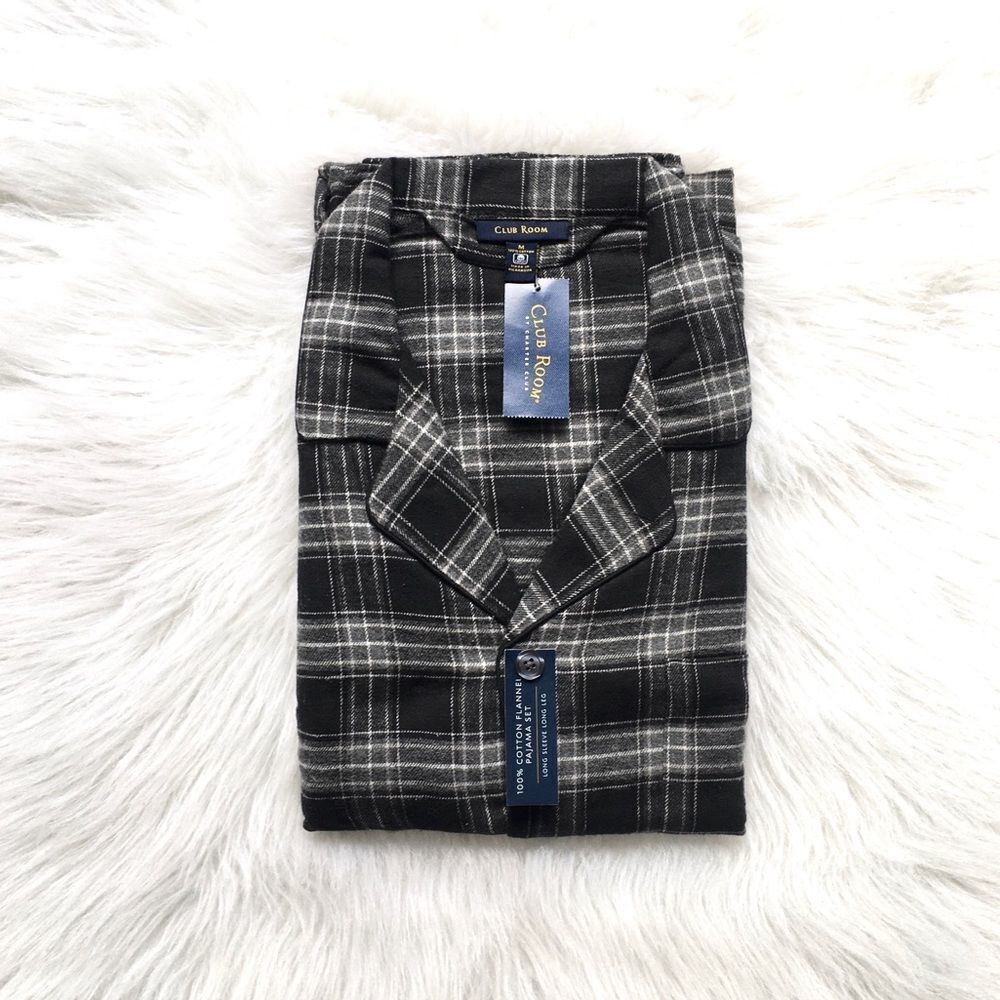 Club Room Long Sleeve Plaid Pajama Sleep Set — image 2 of 8